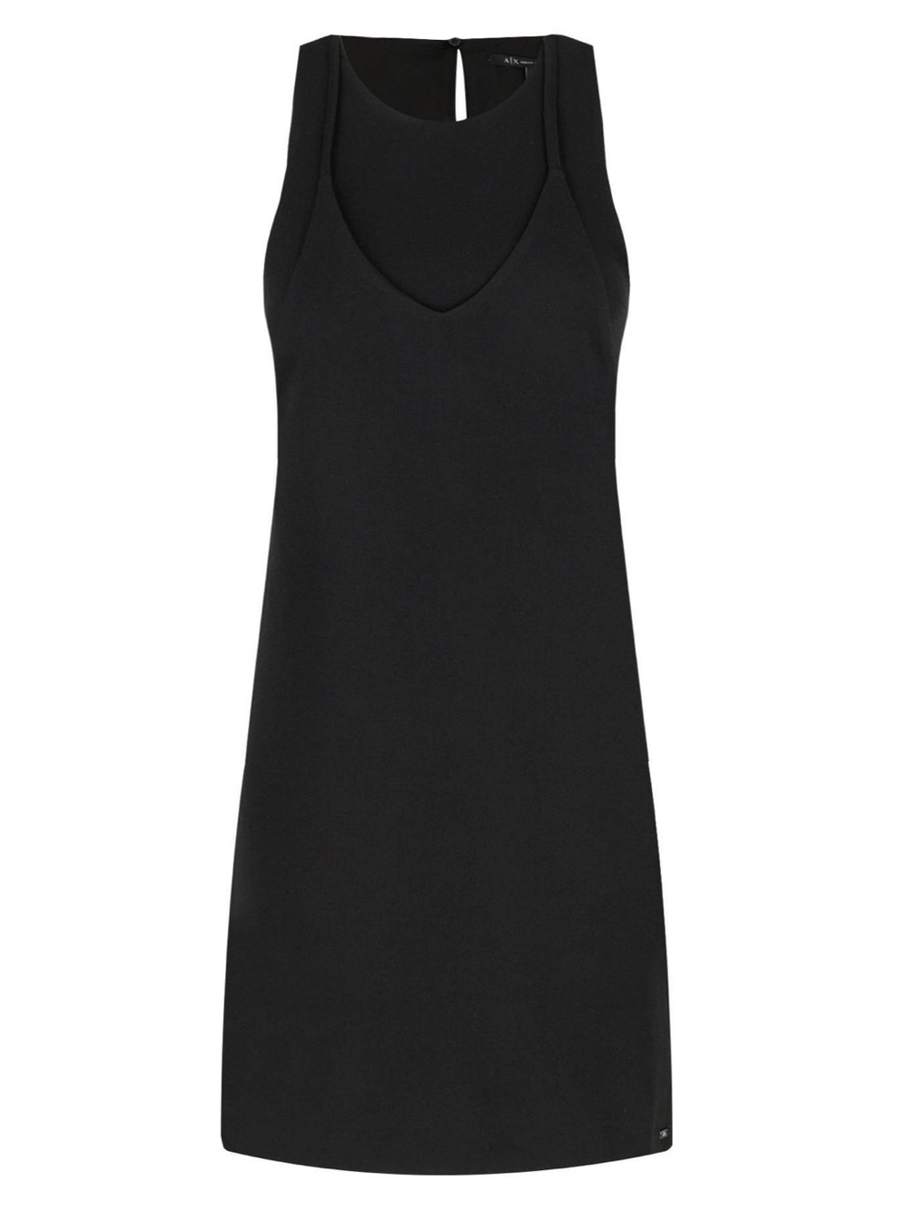 NWT Armani Exchange Layered Black Sleeveless Mini Dress